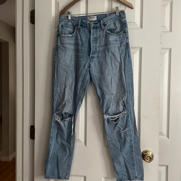 AGOLDE Riley High Rise Straight Crop - Picture 1 of 4